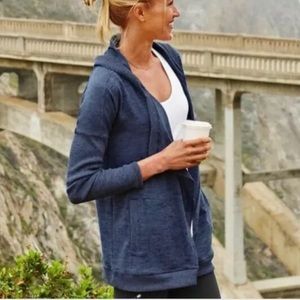 Athleta Blissful Wrap Hooded Heathered Sweater Cardigan size M